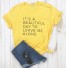 Damen-T-Shirt mit der Aufschrift B73 gelb