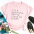 Damen-T-Shirt mit der Aufschrift B73 rosa