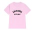 Damen-T-Shirt mit der Aufschrift CALIFORNIA rosa