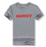 Damen-T-Shirt mit der Aufschrift HONEY grau