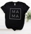 Damen-T-Shirt mit der Aufschrift MAMA schwarz