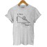 Damen-T-Shirt mit geometrischem Motiv grau