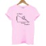 Damen-T-Shirt mit geometrischem Motiv rosa