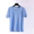 Damen-T-Shirt mit Glitzer blau