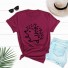 Damen-T-Shirt mit Igel-Print weinrot