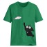 Damen-T-Shirt mit Katze A793 5