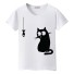 Damen-T-Shirt mit Katzenaufdruck B386 2