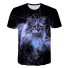 Damen-T-Shirt mit Katzenprint 6