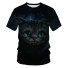 Damen-T-Shirt mit Katzenprint 15