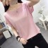 Damen-T-Shirt mit kurzen Ärmeln rosa