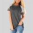 Damen-T-Shirt mit Leopardenmuster dunkelgrau