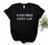 Damen-T-Shirt mit lustigem Aufdruck B156 schwarz