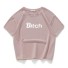 Damen-T-Shirt mit lustigem Aufdruck B224 rosa