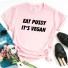 Damen-T-Shirt mit lustigem Aufdruck B241 rosa