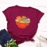 Damen-T-Shirt mit lustigem Aufdruck B302 weinrot