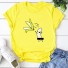 Damen-T-Shirt mit lustigem Bananen-Print gelb