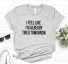 Damen-T-Shirt mit lustiger Aufschrift B109 grau