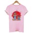 Damen-T-Shirt mit Mutter-Tochter-Aufdruck rosa