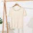 Damen-T-Shirt mit Perlen A1317 apricot