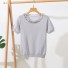 Damen-T-Shirt mit Perlen A1317 grau