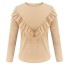 Damen-T-Shirt mit Rüschen beige