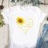 Damen-T-Shirt mit Sonnenblumen-Print B299 1