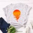 Damen-T-Shirt mit Sonnenuntergangsdruck 10