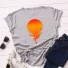 Damen-T-Shirt mit Sonnenuntergangsdruck 12