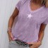 Damen-T-Shirt mit Stern B354 lila