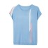 Damen-T-Shirt mit Streifen A1281 blau