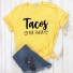 Damen-T-Shirt mit Taco-Aufdruck gelb