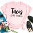 Damen-T-Shirt mit Taco-Aufdruck rosa