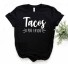 Damen-T-Shirt mit Taco-Aufdruck schwarz