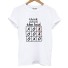 Damen-T-Shirt mit Tic-Tac-Toe-Aufdruck weiß