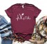 Damen-T-Shirt mit veganem Symbol weinrot