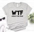 Damen-T-Shirt mit WTF-Aufdruck grau