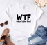 Damen-T-Shirt mit WTF-Aufdruck weiß