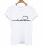 Damen-T-Shirt - Pulse &amp; Heart für Liebhaber J831 weiß