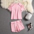 Damen-T-Shirt und Shorts B1115 rosa