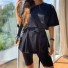 Damen-T-Shirt und Shorts B880 schwarz