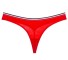 Damen-Tanga mit gestreiftem Saum rot