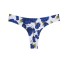 Damen-Tanga mit Rosen-Print blau