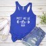 Damen-Tanktop mit lustigem Aufdruck A1324 blau