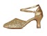 Damen-Tanzschuhe mit Absatz golden