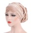 Damen-Turban mit Perlen beige