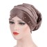 Damen-Turban mit Perlen khaki