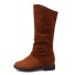 Damen-Wildlederstiefel J1759 braun