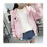 Damen-Windjacke mit Smiley-Gesicht J1682 rosa