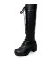 Damen Winter-Schnürstiefel J1199 schwarz