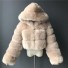 Damen-Winterjacke aus Kunstfell P1481 beige